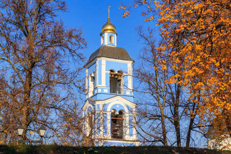 Moscow, Russia - October 17, 2018: Church of the icon of the mother of God Life-giving spring in...