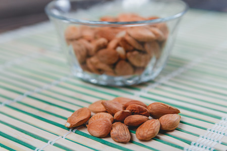 Dried Apricot Pits Kernel. Healthy Food Conceptの写真素材