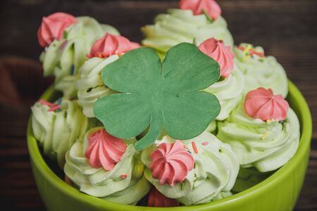 Homemade cakes on day of St. Patrickの写真素材