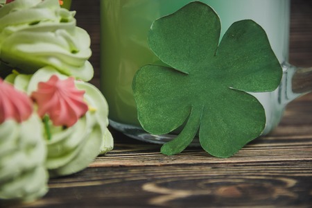 Homemade cakes on day of St. Patrickの写真素材