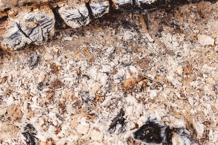 Burned out ashes grunge texture top viewの写真素材