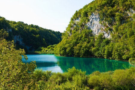 Lake at Plitvice Lakes National Park  Croatiaの写真素材