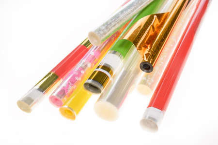 wrapping paper for flowers in rolls on a white background