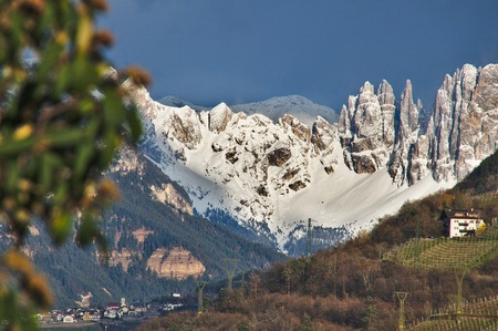 White mountain during summer timeの写真素材