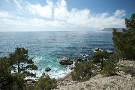 Cape Aya is situated on the southern shore of the Crimeaの写真素材