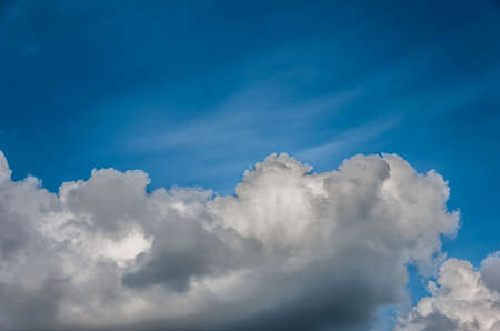 gloomy blue morning sky before the storm