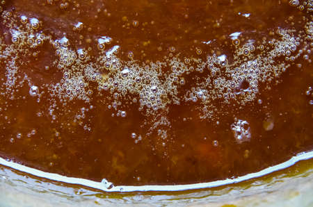 Texture is very good boiling yellow apricot jam