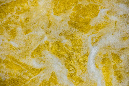 Beer bubbles in the high magnification and close-up.の写真素材