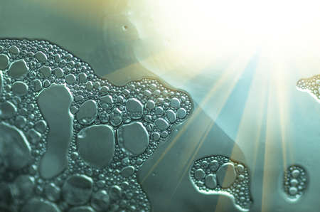 Abstract background light beer bubbles close soft focus