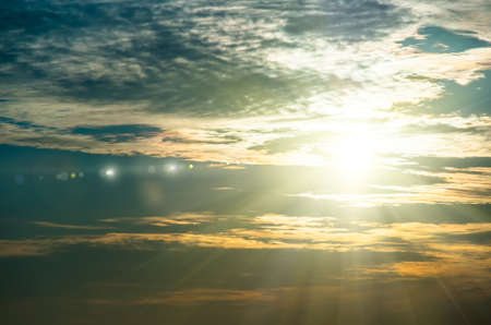 Beautiful sunrise early summer morning in good weatherの写真素材