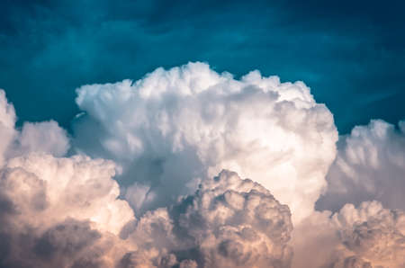 The clouds in the blue sky, natural backgroundの写真素材