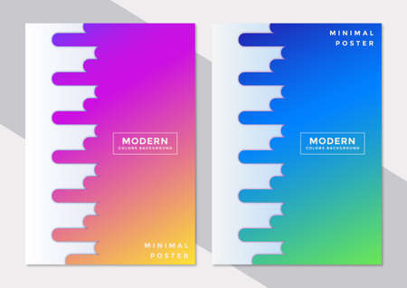 Abstract colorful minimal covers pattern design.のイラスト素材