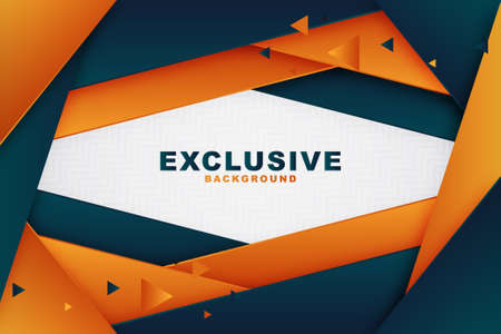 Dynamic Layered Angle Navy and Orange Designのイラスト素材