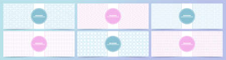 Set of Banner Abstract white and pink color background.のイラスト素材