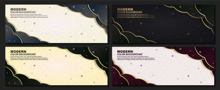 Collection of geometric set banner background