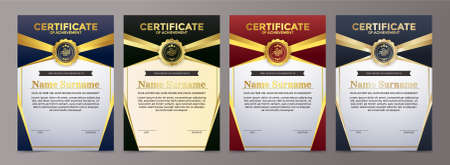 Membership certificate best award diploma set.