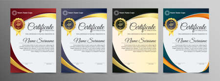 Membership certificate best award diploma set.