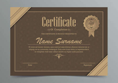 Classic certificate award templateのイラスト素材