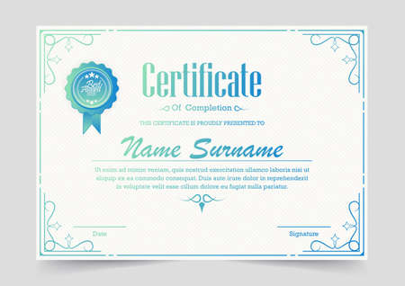 Classic certificate award templateのイラスト素材