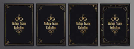 Luxury Vintage ornamental frame collectionのイラスト素材