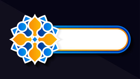 Colorful mandala decorative bannerのイラスト素材