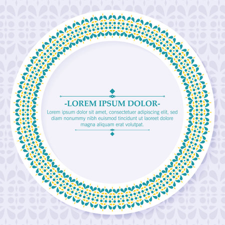 Calligraphy circle ornament frame lineのイラスト素材