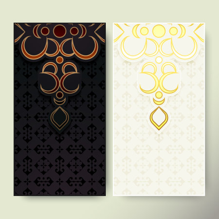 Luxury Banner ornament pattern design backgroundのイラスト素材