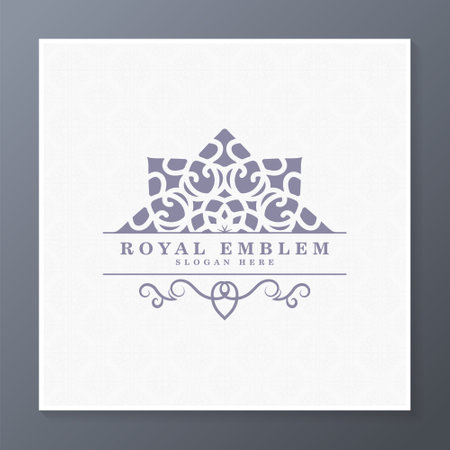 Luxury monogram logo template vector object for logo design.のイラスト素材
