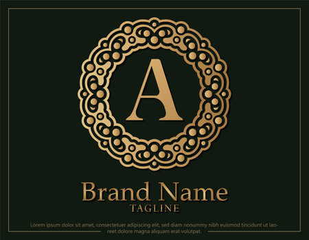 Ornamental luxury letter a logoのイラスト素材