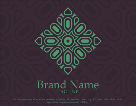 ornament art logo design templateのイラスト素材