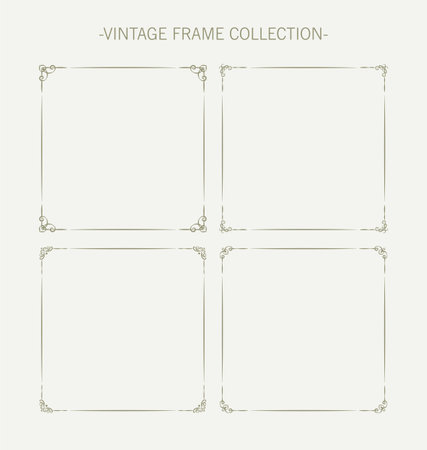 vintage ornamental frame collectionのイラスト素材
