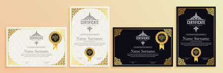 achievement certificate best award diploma designのイラスト素材