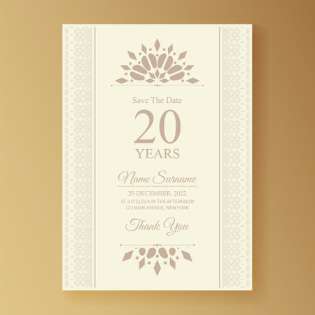 elegant birthday invitation templateのイラスト素材