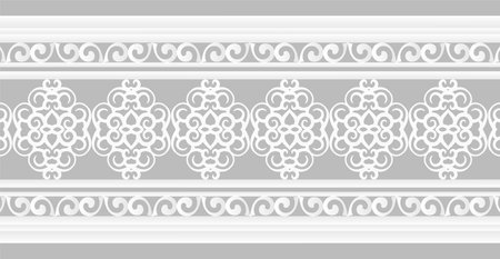 White ornamental border Design Templateのイラスト素材