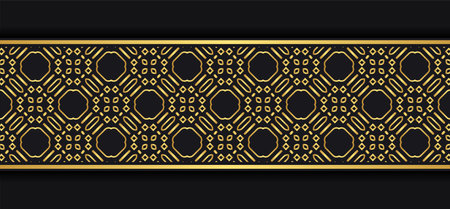 Elegant golden ornamental border templateのイラスト素材