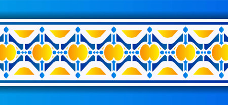 colorful pattern border pattern designのイラスト素材