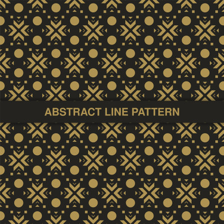 flat ornament line pattern design