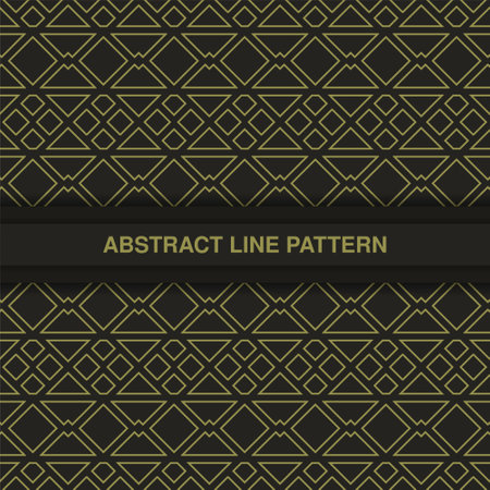 flat ornament line pattern designのイラスト素材