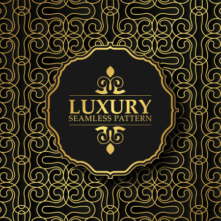 luxury dark seamless pattern backgroundのイラスト素材