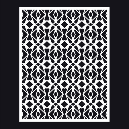 seamless die cut decorative pattern templateのイラスト素材