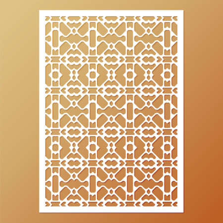 seamless die cut decorative pattern templateのイラスト素材