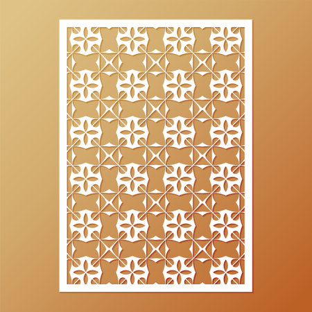 seamless die cut decorative pattern templateのイラスト素材