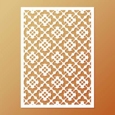 seamless die cut decorative pattern templateのイラスト素材
