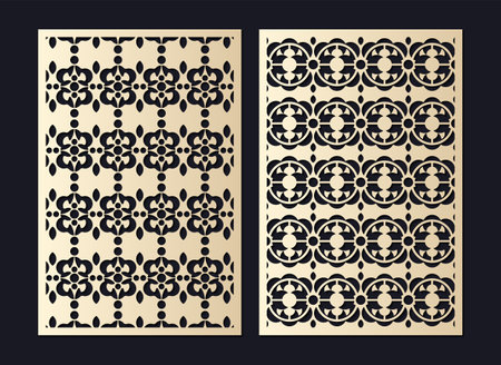 seamless die cut decorative pattern templateのイラスト素材
