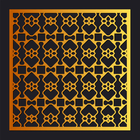 seamless die cut decorative pattern templateのイラスト素材