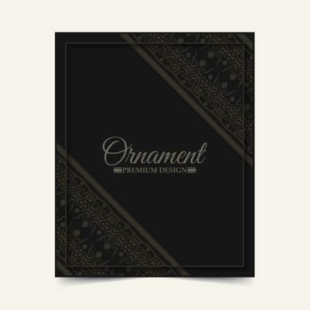 dark ornament pattern cover templateのイラスト素材