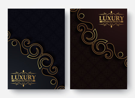 luxury book cover with ornamental pattern textureのイラスト素材