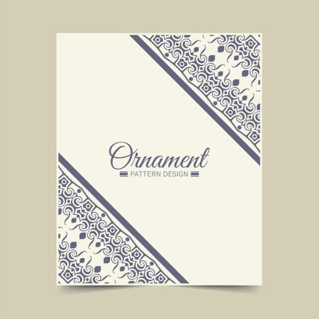 ornament style greeting card with patternのイラスト素材