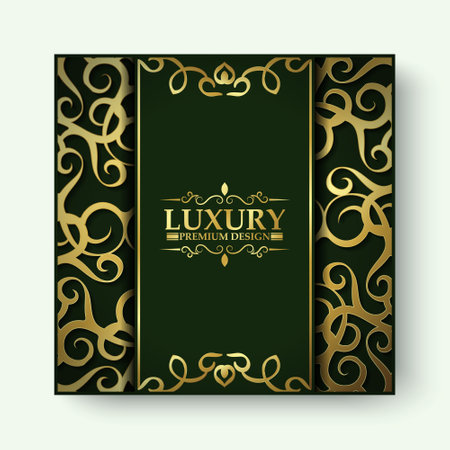 Luxury golden floral ornamental background designのイラスト素材