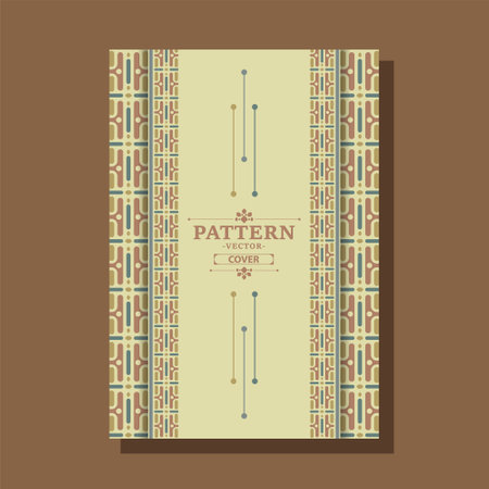 vintage geometric pattern cover designのイラスト素材